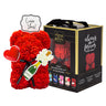 Flower bear with decorating kit accessories in an elegant box marked "always and forever." Perfect for personalizing gifts for anniversaries, birthdays, graduations, Christmas, Valentine’s Day, and other special occasions or decoration.