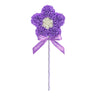 A decorative flower-shaped lollipop, crafted with a purple floral arrangement standing on a purple striped stick, and adorned with a purple ribbon reading "Always and Forever." This piece is perfect for anniversaries, birthdays, graduations, Christmas, Valentine's Day, gender reveal and more. A unique and charming gift idea that can be treasured year-round.